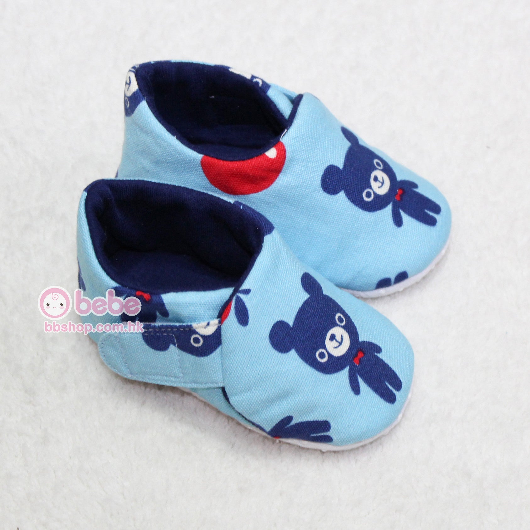 HMS226 藍色小熊鞋仔 Blue Bear Pattern Baby Shoes (3-10 months, boy)