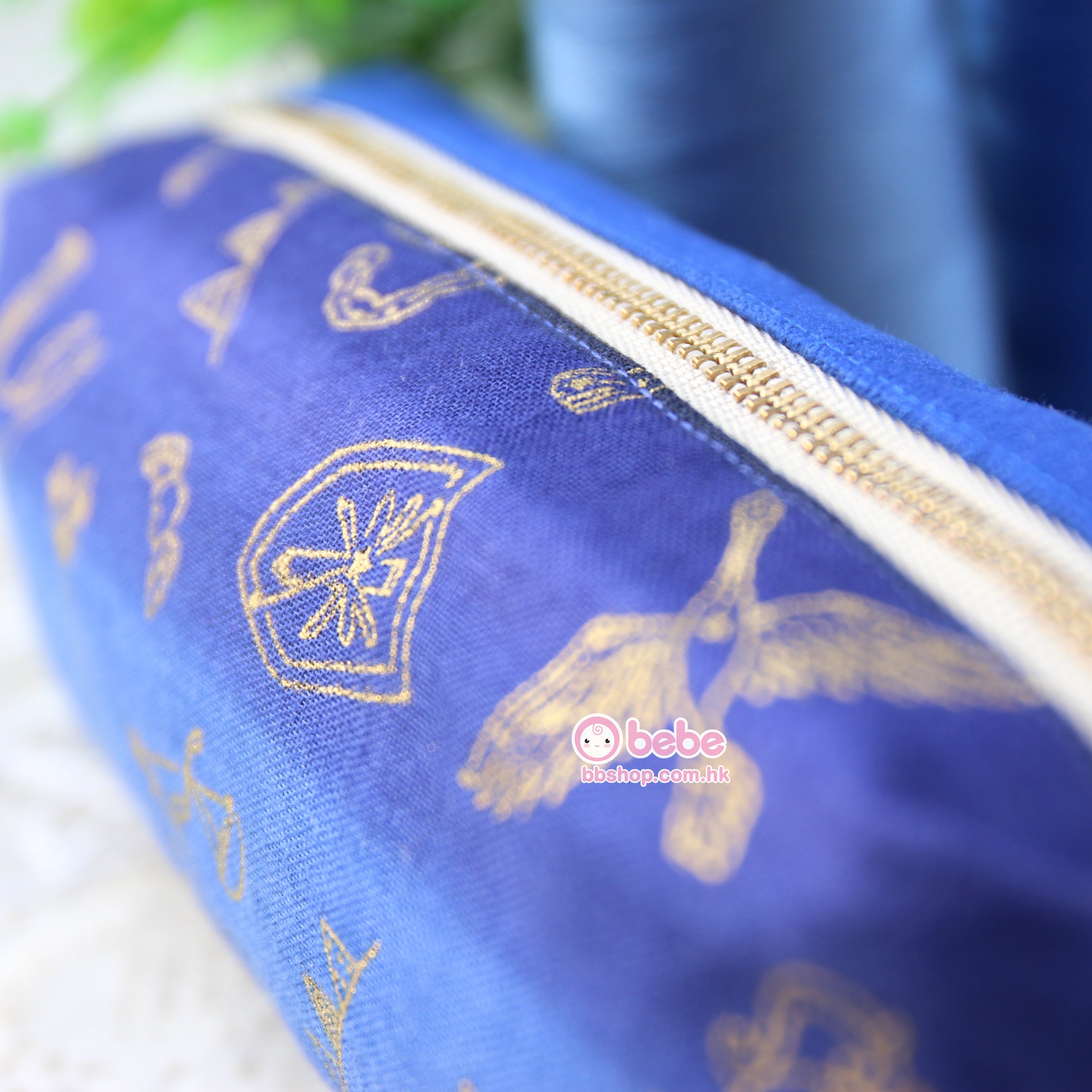 HEB123 藍色漸變燙金星座繡名筆袋 Blue Gradient Gilded Horoscope Personalized Pencil Bag
