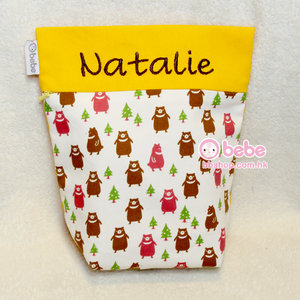 HEB240 Forest Bear Diaper Pouch 森林小熊繡名紙尿片袋