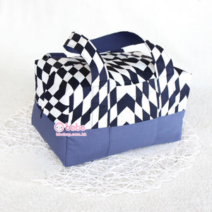 HEB362自選拼布繡名飯盒袋/小食袋 (索繩或拉鏈)
