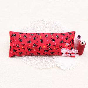 HEB736  紅色黑兔繡名安寧米袋 Red Rabbit Personalized Rice Bag