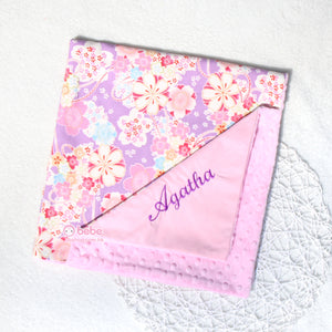 HMC103 自選拼布繡名嬰兒被 (70cm x 70cm) Customized Fabric Personalized Baby Blanket