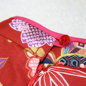 HMD295 燙金暗紅和風繡球中國服 Red Japanese Pattern Cheongsam （現貨）