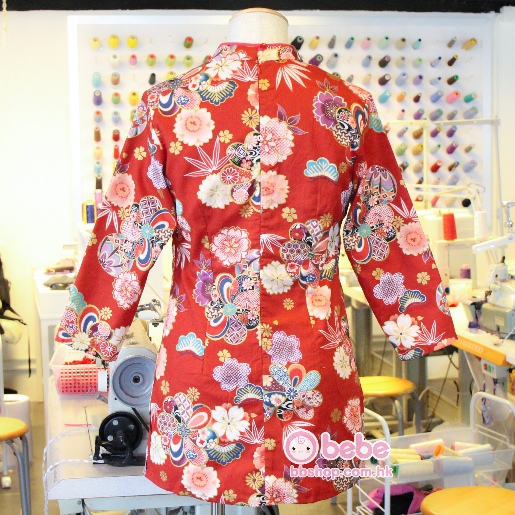 HMD216 日本燙金紅色和風大人版女裝旗袍款中國服