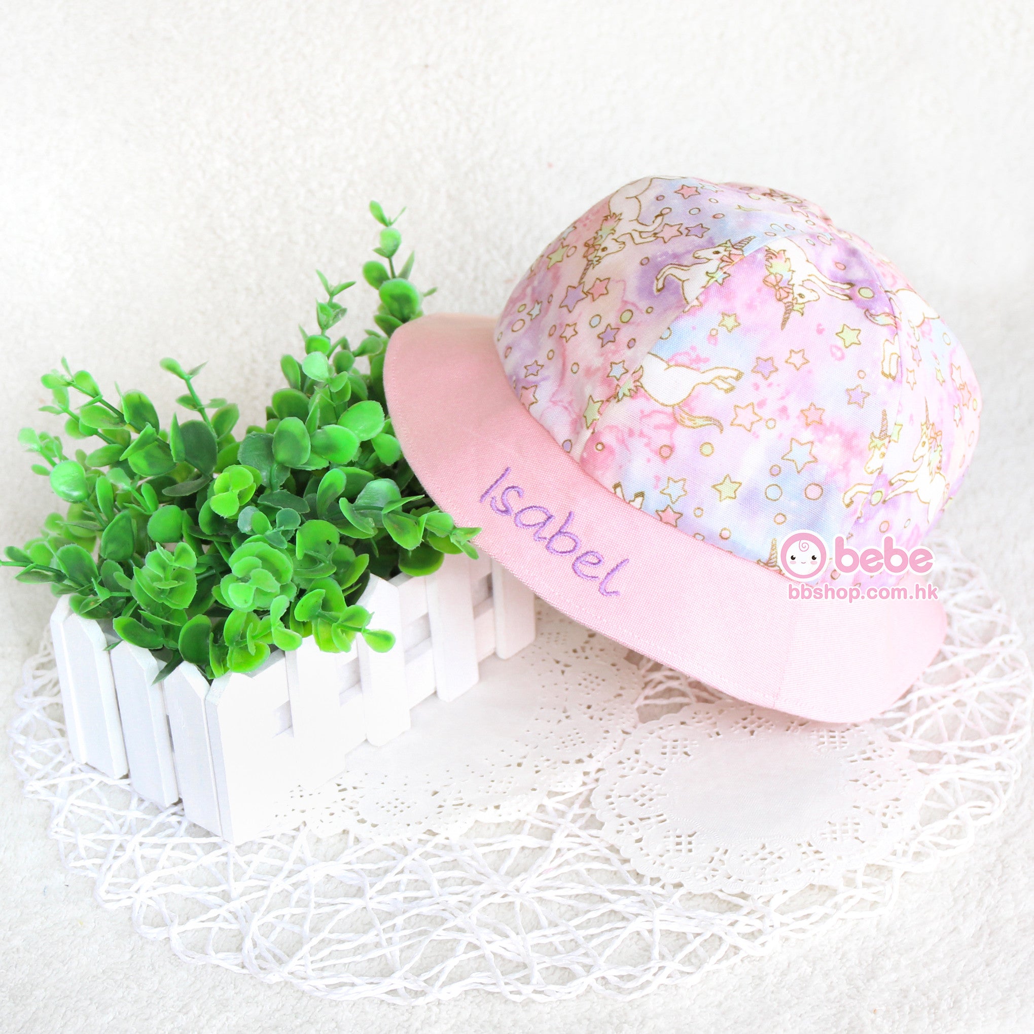 HMH240 粉紅獨角馬繡名帽仔 Pink Unicorn Personalized Hat