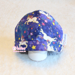 HMH505 Handmade Blue Unicorn Baby Hat (0 - 6 Months)