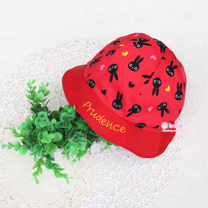 HMH214 紅色兔兔繡名帽仔 Red Rabbit Personalized Hat