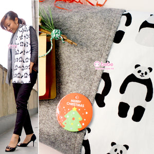 GS784 White Panda Scarf for Adults