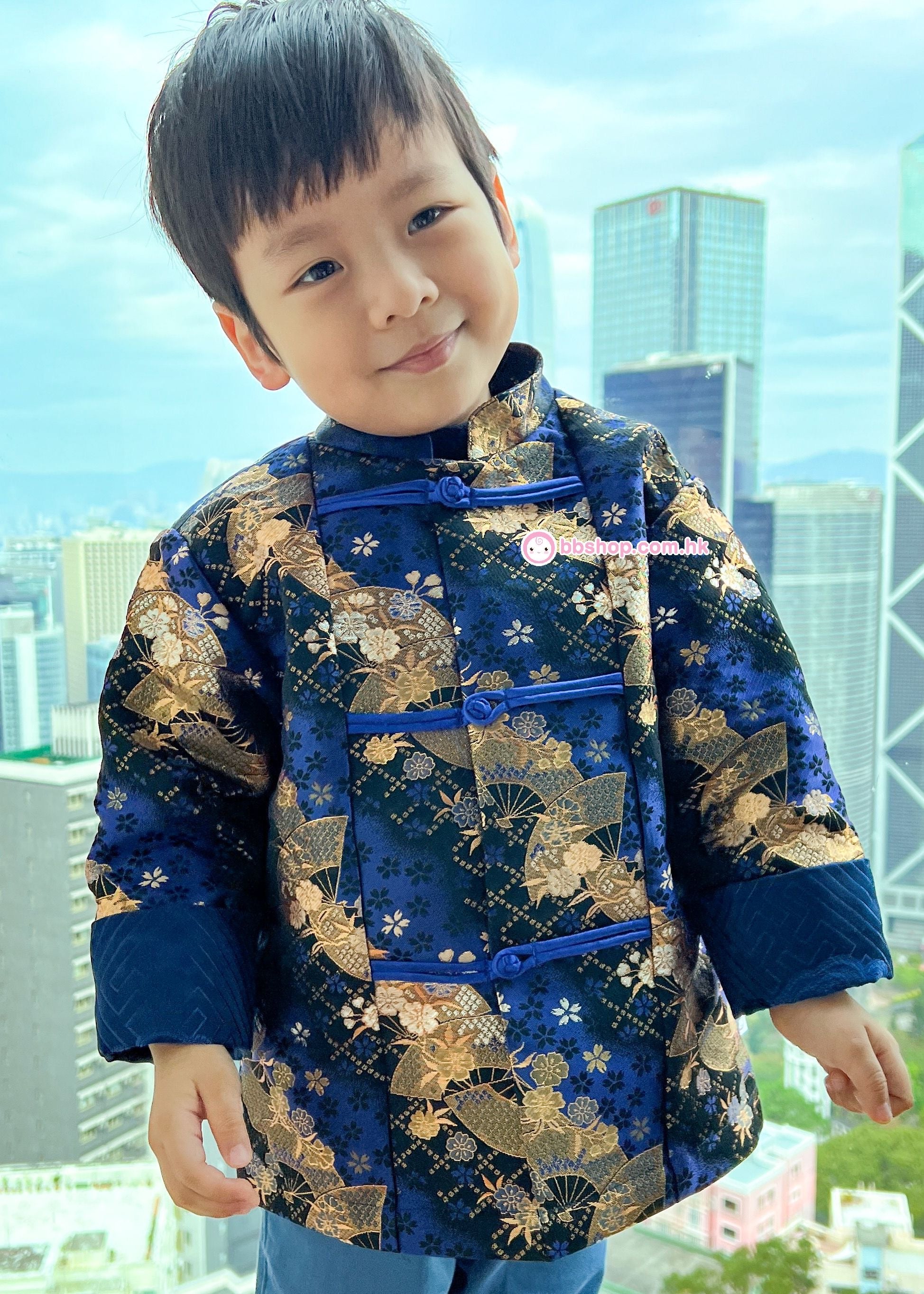 HMC233 日本重工金線織造男童中國服